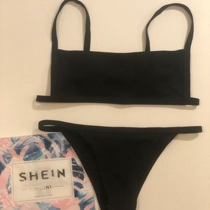 Shein Black Bikini top and bottom